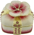 Kubla Crafts Bejeweled Enamel 2945 Flower Hinged Box