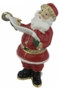 Kubla Crafts Bejeweled Enamel 2964 Santa With List Hinged Box