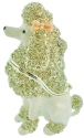Kubla Crafts Bejeweled Enamel 2967 White Poodle Hinged Box