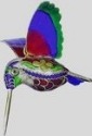 Kubla Crafts Cloisonne 4842 Cloisonne Mini Hummingbird Ornament