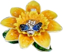 Kubla Crafts Bejeweled Enamel 3021- Sunflower Hinged Box