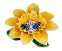 Kubla Crafts Bejeweled Enamel 3021- Sunflower Hinged Box