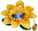 Kubla Crafts Bejeweled Enamel 3021SN Sunflower Box and Necklace