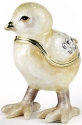 Kubla Crafts Bejeweled Enamel 3022 Chick Hinged Box