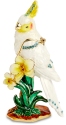 Kubla Crafts Bejeweled Enamel 3031 Cockatoo Hinged Box