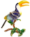 Kubla Crafts Bejeweled Enamel 3032 Toucan Hinged Box
