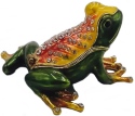 Kubla Crafts Bejeweled Enamel 3042 Frog Box