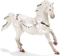 Kubla Crafts Bejeweled Enamel 3060 White Arabian Horse Box