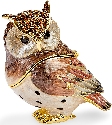 Kubla Crafts Bejeweled Enamel 3065 Large Owl Box