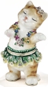 Kubla Crafts Bejeweled Enamel 3070 Hula Cat Hinged Box