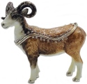 Kubla Crafts Bejeweled Enamel KUB 3083 Goat Box