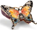 Kubla Crafts Bejeweled Enamel 3112Y Yellow Butterfly Box