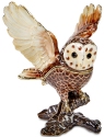 Kubla Crafts Bejeweled Enamel KUB 3122 Flying Owl Box