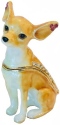 Kubla Crafts Bejeweled Enamel KUB 3126 Chihuahua Mini Box