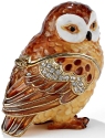 Kubla Crafts Bejeweled Enamel KUB 3162 Owl Box
