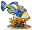 Kubla Crafts Bejeweled Enamel 3171 Humu Humu Fish Box