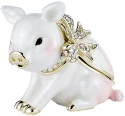 Kubla Crafts Bejeweled Enamel 3198 Piglet Hinged Box