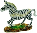 Kubla Crafts Bejeweled Enamel 3204B Zebra Box