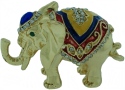 Kubla Crafts Bejeweled Enamel 3206 Gold Elephant Box