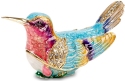 Kubla Crafts Bejeweled Enamel 3236BL Blue Hummingbird Box