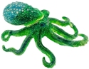 Kubla Crafts Bejeweled Enamel 3249SW Seaweed Octopus Box