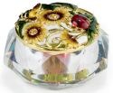 Kubla Crafts Bejeweled Enamel 3267 Enam Glass Top Box Ladybug