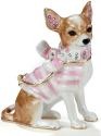 Kubla Crafts Bejeweled Enamel 3306- Chihuahua Box