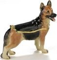 Kubla Crafts Bejeweled Enamel 3315- German Shepherd Box