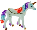 Kubla Crafts Bejeweled Enamel 3329 Unicorn Hinged Box