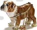 Kubla Crafts Bejeweled Enamel KUB 3348 Bulldog Box