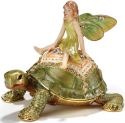 Kubla Crafts Bejeweled Enamel KUB 3350 Fairy on Turtle Box