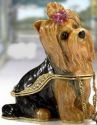 Kubla Crafts Bejeweled Enamel KUB 3361 Yorkie Yorkshire Terrier Dog Box