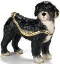 Kubla Crafts Bejeweled Enamel 3375 Portuguese Water Dog Box