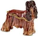 Kubla Crafts Bejeweled Enamel 3376 Afghan Dog Box