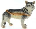 Kubla Crafts Bejeweled Enamel 3419N Large Wolf Box