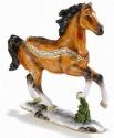 Kubla Crafts Bejeweled Enamel 3427 Stallion Horse Box