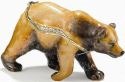 Kubla Crafts Bejeweled Enamel KUB 3435 Grizzly Bear Box