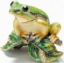 Kubla Crafts Bejeweled Enamel 3467 Frog Box