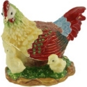 Kubla Crafts Bejeweled Enamel 3495B Hen and Chicks Box