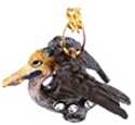 Kubla Crafts Bejeweled Enamel 3582N Brown Pelican Necklace