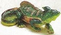 Kubla Crafts Bejeweled Enamel 3587 Green Lizard Box
