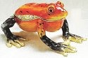 Kubla Crafts Bejeweled Enamel 3637 Dart Enamel Frog Box
