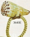 Kubla Crafts Capiz 3640EN Conus Shell Napkin Ring