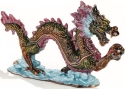 Kubla Crafts Bejeweled Enamel 3656A Chinese Dragon Box