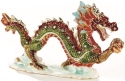 Kubla Crafts Bejeweled Enamel 3656B Chinese Dragon Box
