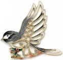 Kubla Crafts Bejeweled Enamel 3689i Chickadee Ornament