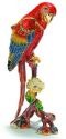 Kubla Crafts Bejeweled Enamel 3722 Red Macaw Parrot Box
