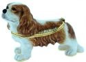 Kubla Crafts Bejeweled Enamel 3724- Cavalier Dog Box