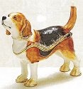 Kubla Crafts Bejeweled Enamel KUB 3727 Beagle Dog Box