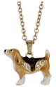 Kubla Crafts Bejeweled Enamel KUB 3727N Beagle Necklace